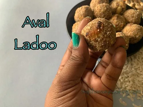 How to make Poha Laddoo with Jaggery