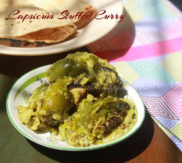 How to make Capsicum Stuffed Curry/Uttar Karnataka Capsicum Stuffed Curry