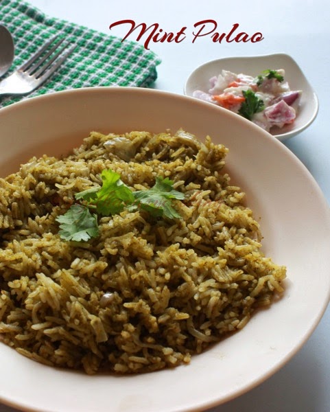 Mint Pulao/Pudina Rice/புதினா சாதம்